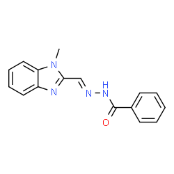 ChemSpider 2D Image | N'-[(E)-(1-Methyl-1H-benzimidazol-2-yl)methylene]benzohydrazide | C16H14N4O