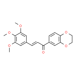 ChemSpider 2D Image | (2E)-1-(2,3-Dihydro-1,4-benzodioxin-6-yl)-3-(3,4,5-trimethoxyphenyl)-2-propen-1-one | C20H20O6