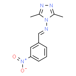 ChemSpider 2D Image | (E)-N-(3,5-Dimethyl-4H-1,2,4-triazol-4-yl)-1-(3-nitrophenyl)methanimine | C11H11N5O2