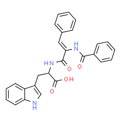 ChemSpider 2D Image | N-[(2Z)-2-(Benzoylamino)-3-phenyl-2-propenoyl]tryptophan | C27H23N3O4