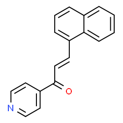 ChemSpider 2D Image | (2E)-3-(1-Naphthyl)-1-(4-pyridinyl)-2-propen-1-one | C18H13NO