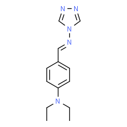 ChemSpider 2D Image | N,N-Diethyl-4-[(E)-(4H-1,2,4-triazol-4-ylimino)methyl]aniline | C13H17N5