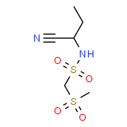 ChemSpider 2D Image | N-(1-Cyanopropyl)-1-(methylsulfonyl)methanesulfonamide | C6H12N2O4S2