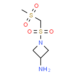 ChemSpider 2D Image | 1-{[(Methylsulfonyl)methyl]sulfonyl}-3-azetidinamine | C5H12N2O4S2