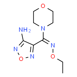 ChemSpider 2D Image | 4-[(E)-(Ethoxyimino)(4-morpholinyl)methyl]-1,2,5-oxadiazol-3-amine | C9H15N5O3