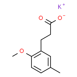 ChemSpider 2D Image | Potassium 3-(2-methoxy-5-methylphenyl)propanoate | C11H13KO3