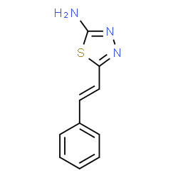 ChemSpider 2D Image | 5-(2-PHENYLETHENYL)-1,3,4-THIADIAZOL-2-AMINE | C10H9N3S