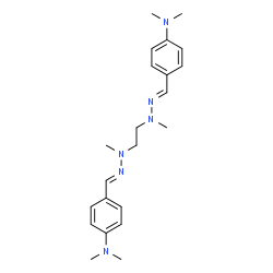 ChemSpider 2D Image | 4,4'-(1,2-Ethanediylbis{[(1E)-2-methyl-2-hydrazinyl-1-ylidene](E)methylylidene})bis(N,N-dimethylaniline) | C22H32N6