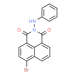 ChemSpider 2D Image | 2-Anilino-6-bromo-1H-benzo[de]isoquinoline-1,3(2H)-dione | C18H11BrN2O2