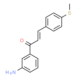 ChemSpider 2D Image | (2E)-1-(3-Aminophenyl)-3-[4-(methylsulfanyl)phenyl]-2-propen-1-one | C16H15NOS