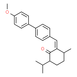 ChemSpider 2D Image | (2Z)-6-Isopropyl-2-[(4'-methoxy-4-biphenylyl)methylene]-3-methylcyclohexanone | C24H28O2