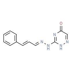 ChemSpider 2D Image | 3-{(2E)-2-[(2E)-3-Phenylprop-2-en-1-ylidene]hydrazino}-1,2,4-triazin-5-ol | C12H11N5O