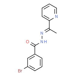 ChemSpider 2D Image | 3-Bromo-N'-[(1E)-1-(2-pyridinyl)ethylidene]benzohydrazide | C14H12BrN3O
