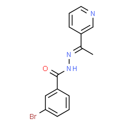 ChemSpider 2D Image | 3-Bromo-N'-[(1E)-1-(3-pyridinyl)ethylidene]benzohydrazide | C14H12BrN3O