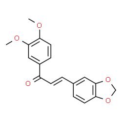 ChemSpider 2D Image | (2E)-3-(1,3-Benzodioxol-5-yl)-1-(3,4-dimethoxyphenyl)-2-propen-1-one | C18H16O5