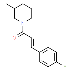 ChemSpider 2D Image | (2E)-3-(4-Fluorophenyl)-1-(3-methyl-1-piperidinyl)-2-propen-1-one | C15H18FNO
