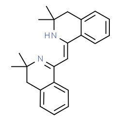 ChemSpider 2D Image | 1-[(Z)-(3,3-Dimethyl-3,4-dihydro-1(2H)-isoquinolinylidene)methyl]-3,3-dimethyl-3,4-dihydroisoquinoline | C23H26N2