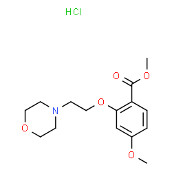 ChemSpider 2D Image | Methyl 4-methoxy-2-[2-(4-morpholinyl)ethoxy]benzoate hydrochloride (1:1) | C15H22ClNO5