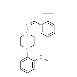 ChemSpider 2D Image | [4-(2-Methoxy-phenyl)-piperazin-1-yl]-(2-trifluoromethyl-benzylidene)-amine | C19H20F3N3O