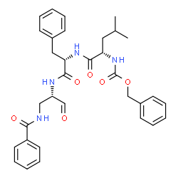 ChemSpider 2D Image | N-[(Benzyloxy)carbonyl]-L-leucyl-N-[(2S)-1-(benzoylamino)-3-oxo-2-propanyl]-L-phenylalaninamide | C33H38N4O6