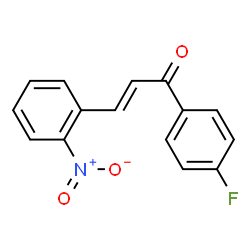 ChemSpider 2D Image | (2E)-1-(4-Fluorophenyl)-3-(2-nitrophenyl)-2-propen-1-one | C15H10FNO3