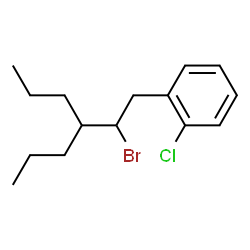 ChemSpider 2D Image | 1-(2-Bromo-3-propylhexyl)-2-chlorobenzene | C15H22BrCl