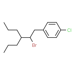ChemSpider 2D Image | 1-(2-Bromo-3-propylhexyl)-4-chlorobenzene | C15H22BrCl