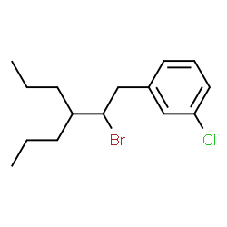 ChemSpider 2D Image | 1-(2-Bromo-3-propylhexyl)-3-chlorobenzene | C15H22BrCl