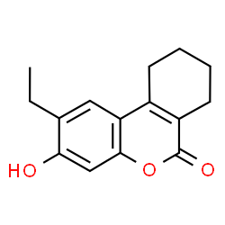 ChemSpider 2D Image | 2-ETHYL-3-HYDROXY-7,8,9,10-TETRAHYDRO-6H-BENZO(C)CHROMEN-6-ONE | C15H16O3