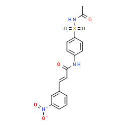 ChemSpider 2D Image | (2E)-N-[4-(Acetylsulfamoyl)phenyl]-3-(3-nitrophenyl)acrylamide | C17H15N3O6S