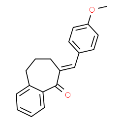 ChemSpider 2D Image | (6E)-6-(4-Methoxybenzylidene)-6,7,8,9-tetrahydro-5H-benzo[7]annulen-5-one | C19H18O2