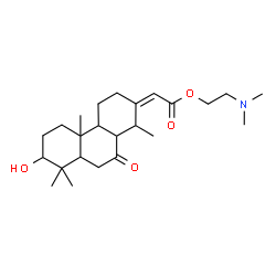 ChemSpider 2D Image | 2-(Dimethylamino)ethyl (2Z)-[(13Z)-3-hydroxy-14-methyl-7-oxopodocarpan-13-ylidene]acetate | C24H39NO4