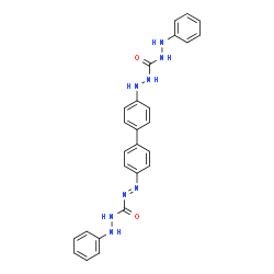 ChemSpider 2D Image | (E)-N'-Phenyl-2-(4'-{2-[(2-phenylhydrazino)carbonyl]hydrazino}-4-biphenylyl)diazenecarbohydrazide | C26H24N8O2