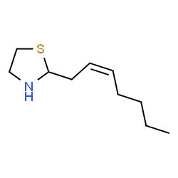 ChemSpider 2D Image | 2-((Z)-2-heptenyl)thiazolidine | C10H19NS