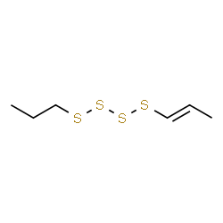 ChemSpider 2D Image | 1-[(1E)-1-Propen-1-yl]-4-propyltetrasulfane | C6H12S4