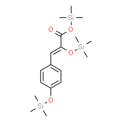 ChemSpider 2D Image | Cinnamic acid, .alpha.,p-bis(trimethylsiloxy)-, trimethylsilyl ester | C18H32O4Si3