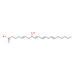ChemSpider 2D Image | (E,Z,Z,Z)-8-hydroxy-5,9,11,14-Eicosatetraenoic acid | C20H32O3