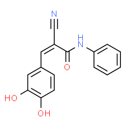 ChemSpider 2D Image | (2Z)-2-Cyano-3-(3,4-dihydroxyphenyl)-N-phenylacrylamide | C16H12N2O3