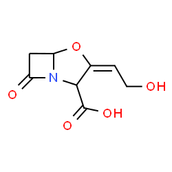ChemSpider 2D Image | (3E)-3-(2-Hydroxyethylidene)-7-oxo-4-oxa-1-azabicyclo[3.2.0]heptane-2-carboxylic acid | C8H9NO5