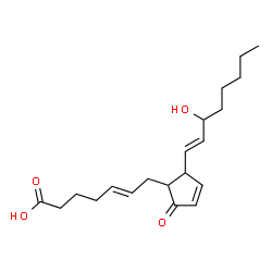 ChemSpider 2D Image | (5E,13E)-15-Hydroxy-9-oxoprosta-5,10,13-trien-1-oic acid | C20H30O4