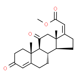 ChemSpider 2D Image | Methyl (17Z)-3,11-dioxopregna-4,17-dien-21-oate | C22H28O4