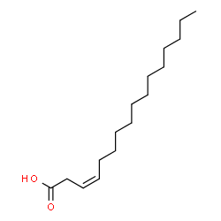 ChemSpider 2D Image | (3Z)-3-Hexadecenoic acid | C16H30O2
