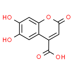ChemSpider 2D Image | 6,7-Dihydroxy-2-oxo-2H-chromene-4-carboxylic acid | C10H6O6