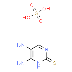 ChemSpider 2D Image | 5,6-Diamino-2(1H)-pyrimidinethione sulfate (1:1) | C4H8N4O4S2