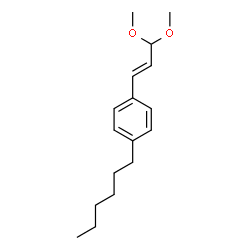 ChemSpider 2D Image | 1-[(1E)-3,3-Dimethoxy-1-propen-1-yl]-4-hexylbenzene | C17H26O2