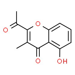 ChemSpider 2D Image | 2-Acetyl-5-hydroxy-3-methyl-4H-chromen-4-one | C12H10O4