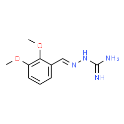 ChemSpider 2D Image | (2E)-2-(2,3-Dimethoxybenzylidene)hydrazinecarboximidamide | C10H14N4O2