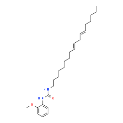 ChemSpider 2D Image | 1-(2-Methoxyphenyl)-3-[(9E,12E)-9,12-octadecadien-1-yl]urea | C26H42N2O2