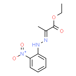 ChemSpider 2D Image | Ethyl 2-(O-nitrophenylhydrazono)propanoate | C11H13N3O4