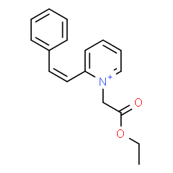 ChemSpider 2D Image | 1-(2-Ethoxy-2-oxoethyl)-2-[(Z)-2-phenylvinyl]pyridinium | C17H18NO2